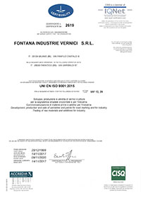 Certificato EN ISO N.2619